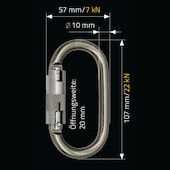 Karabinerhaken BS40 Stahl Trilock